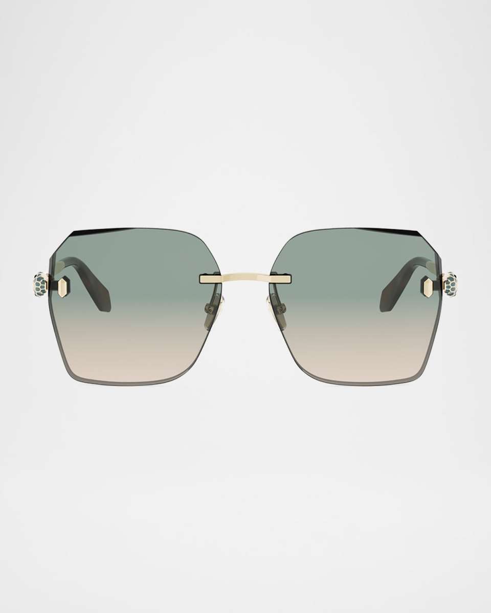 Serpenti Forever Metal Square Sunglasses